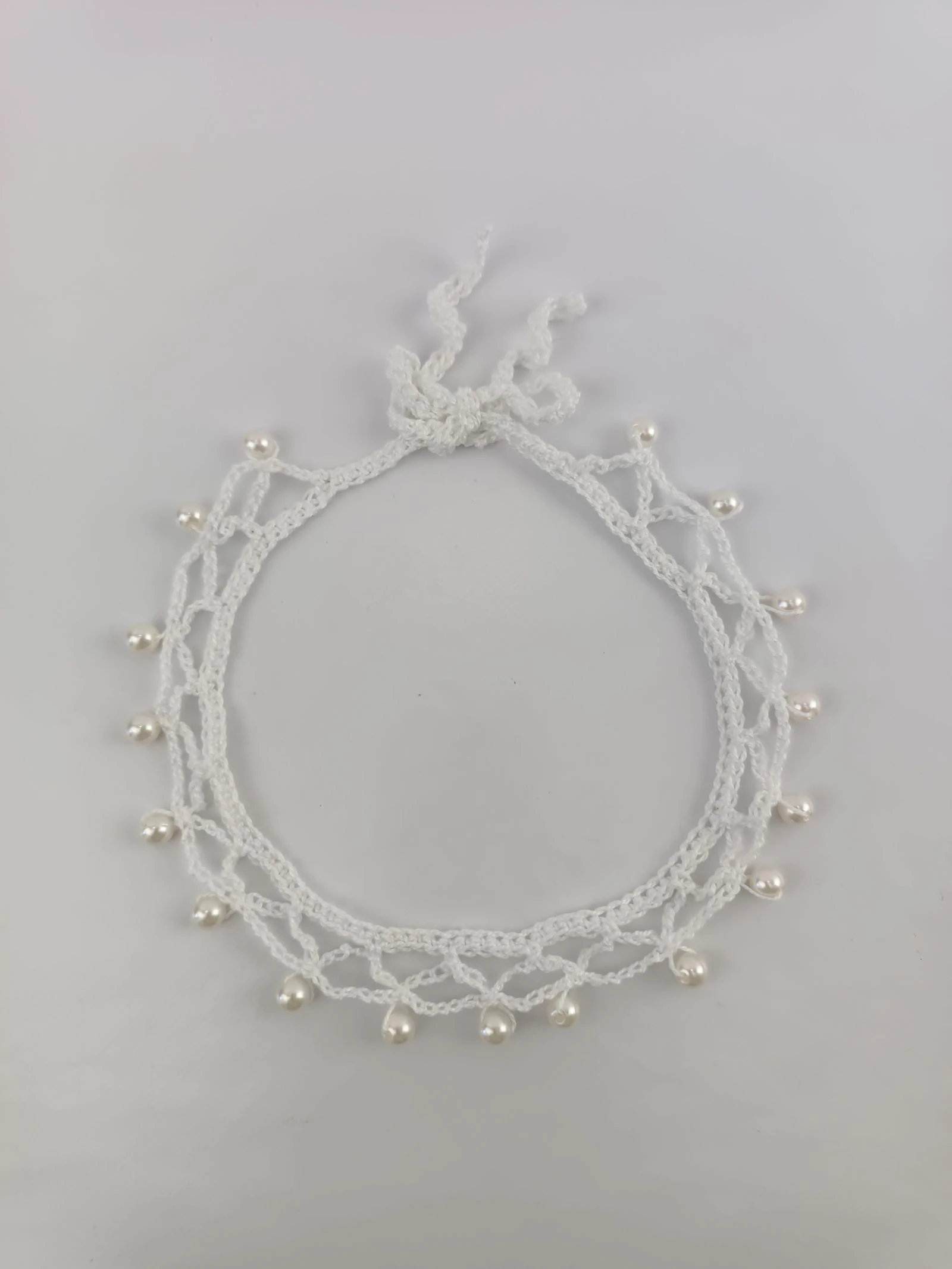 Colar gargantilha branco com pérolas – photo 4